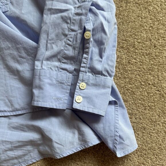 J. Crew Women's Cotton Poplin Collared Boyfriend Shirt Long Sleeve Light Blue XS - Picture 6 of 8